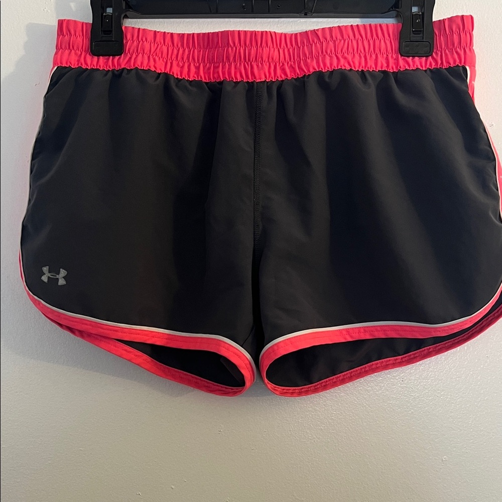 Under Armour Women's Gray Shorts with Pink Trim